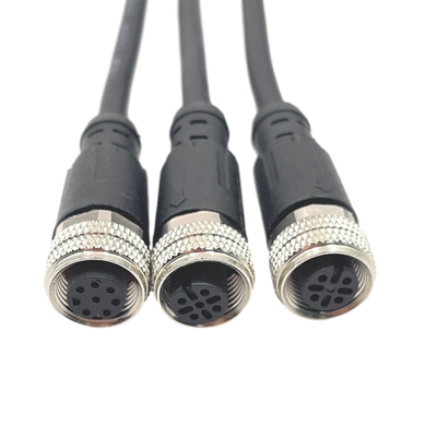 M12 maak het Mannetje van de Kabelassemblage aan Wijfje met 4 waterdicht spelden 8 Pin Connector