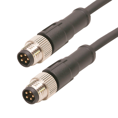 IP67 waterdichte Kabel 5 van de Kabelm8 Schakelaar Pin Female Molding Shield-van het Jasjekabels van pvc Elektrische de Fietsautoped