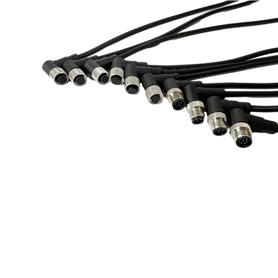 Van de de Kabelassemblage van de douane Multikern M12 de Rechte hoekmannetje voor Sensor