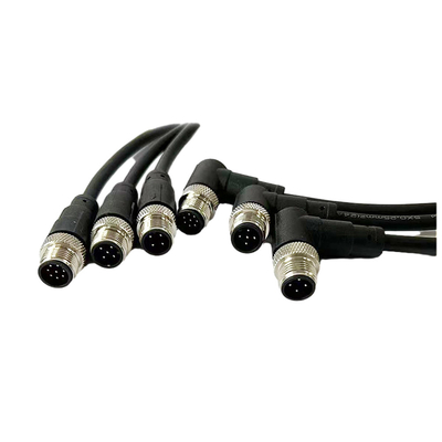Van de de Kabelassemblage van de douane Multikern M12 de Rechte hoekmannetje voor Sensor