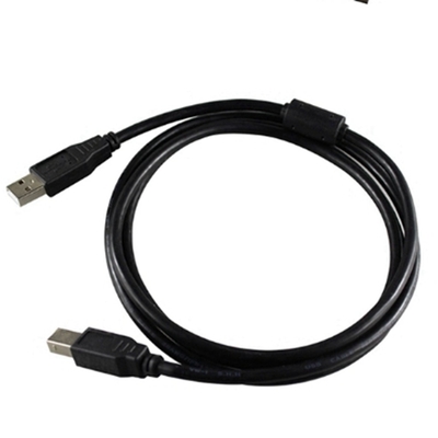 De zwarte Kabel van Hoge snelheidsusb, een Mannetje aan een Wijfje 2,0 USB-Printer Cord