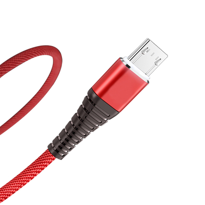Het nylon vlechtte Laag USB Ladend Gegevenskabel 3Ft 2.4A voor Mp3 Mp4
