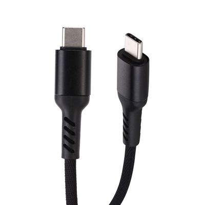 3Ft de Kabel Zwarte Kleur van Lengtenylon Gevlechte USB C voor Laptop Tablet