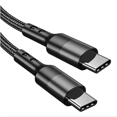 3Ft de Kabel Zwarte Kleur van Lengtenylon Gevlechte USB C voor Laptop Tablet