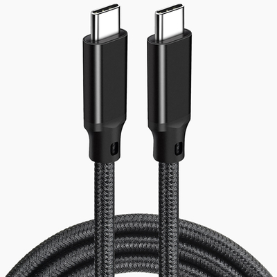 3Ft de Kabel Zwarte Kleur van Lengtenylon Gevlechte USB C voor Laptop Tablet