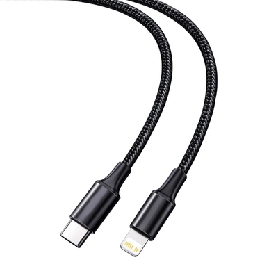 De zwarte Snelle het Laden van Kleurenusb Kabel met Nylon vlechtte de Snelheid van de Dekkings10gbps Overdracht
