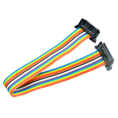 Aangepaste van de de Draadmaat AWG28# 2.54mm van IDC 16 Pin Flat Ribbon Cable With de Hoogteschakelaars