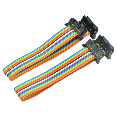 Aangepaste van de de Draadmaat AWG28# 2.54mm van IDC 16 Pin Flat Ribbon Cable With de Hoogteschakelaars