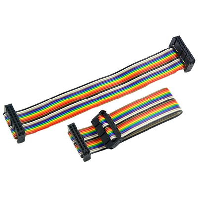 De Kabelassemblage van de regenboogkleur IDC, 2mm Kabel van het Hoogtelint 40 Speld 50 Speld 60 Speld