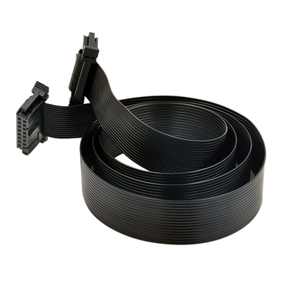 Zwarte Kleur Vlakke IDC 40 Pin Ribbon Cable 2.54mm Hoogte voor Computer Automobiel