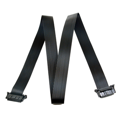 Zwarte Kleur Vlakke IDC 40 Pin Ribbon Cable 2.54mm Hoogte voor Computer Automobiel