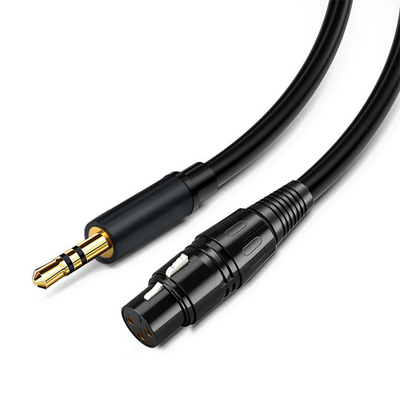 Aangepast 3,5 Mm Jack Coiled Cable 7 Speldxlr Mannetje aan Vrouwelijke 3 Pin Xlr For Video Audio