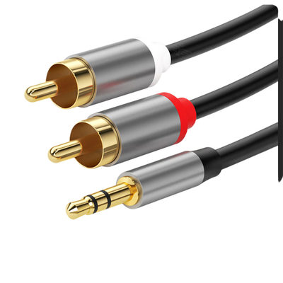 Kleurrijke Video-audio Kabels, Stereojack cables 2 Rca 3.5Mm Digitaal aan Mannetje voor Auto