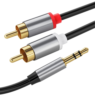 Kleurrijke Video-audio Kabels, Stereojack cables 2 Rca 3.5Mm Digitaal aan Mannetje voor Auto