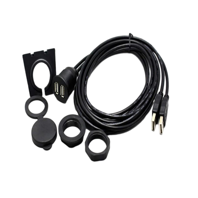 Waterdichte Dubbele de USB-poortkabel van USB2.0 1 Meter voor Automotorfiets