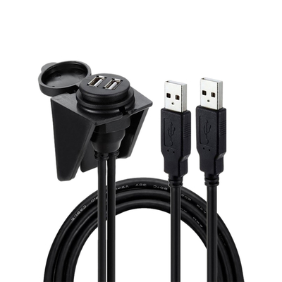 Waterdichte Dubbele de USB-poortkabel van USB2.0 1 Meter voor Automotorfiets