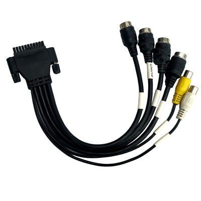 Aangepaste M12 aan de Schroef die van de de Kabelassemblage van RCA Overmolding Zwarte Kleur sluiten