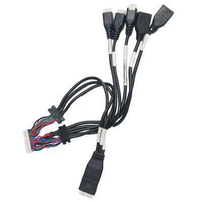 ATX-van de de Kabelassemblage JST PH2.0 van Huisvestingsovermolding de Draadgolfplaat het Huisvesten aan USB2.0-Wijfje