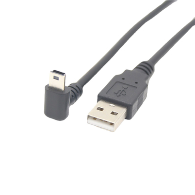 USB 2,0 Mannelijk USB die Gegevenskabel Mini With Right Angle Connector laden