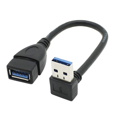 2.4A USB die Gegevenskabel, Recht OMHOOG onderaan Linker de Voedingkabel van de Hoekuitbreiding laden
