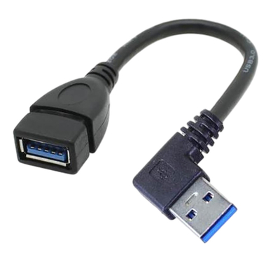 2.4A USB die Gegevenskabel, Recht OMHOOG onderaan Linker de Voedingkabel van de Hoekuitbreiding laden