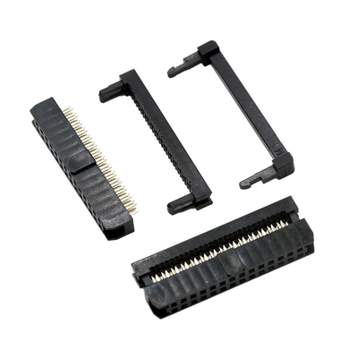 IDC Vrouwelijke 14 Pin Cable Connector Black Color 1.27mm 2.0mm Hoogte