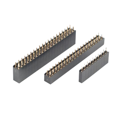 Rechte hoek PCB vrouwelijke connector 0,5A tot 3A door gat 2,54mm 2,0mm pitch