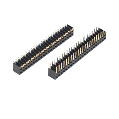 Rechte hoek PCB vrouwelijke connector 0,5A tot 3A door gat 2,54mm 2,0mm pitch