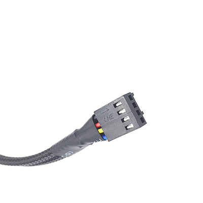 Bylon Protection 2.54mm Pitch 4 Pin Draad Harnesses 30cm Lengte Zwarte Kleur Voor Computer Fan