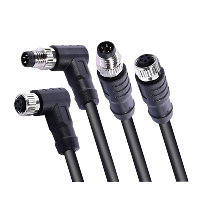 IP67 waterdichte Kabel 5 van de Kabelm8 Schakelaar Pin Female Molding Shield-van het Jasjekabels van pvc Elektrische de Fietsautoped