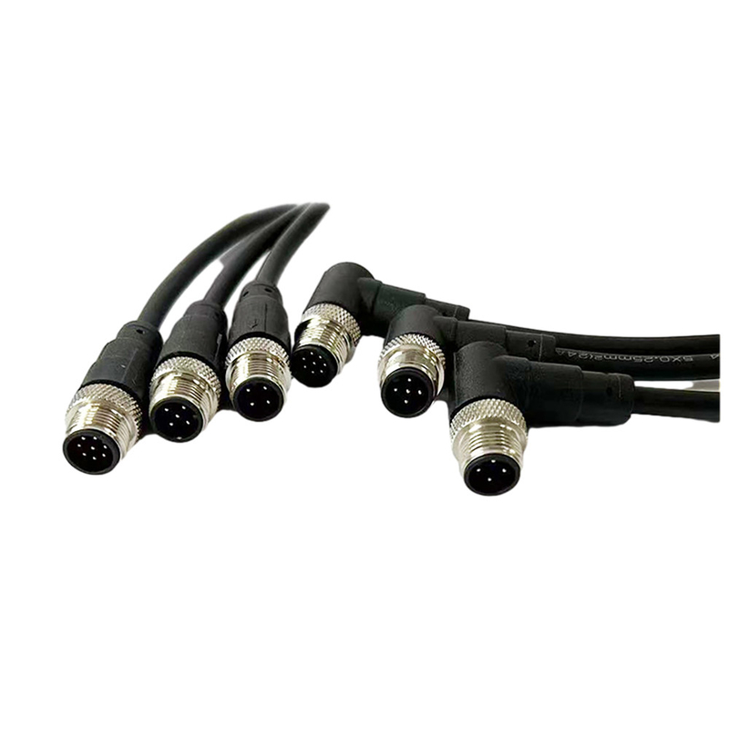 Van de de Kabelassemblage van de douane Multikern M12 de Rechte hoekmannetje voor Sensor