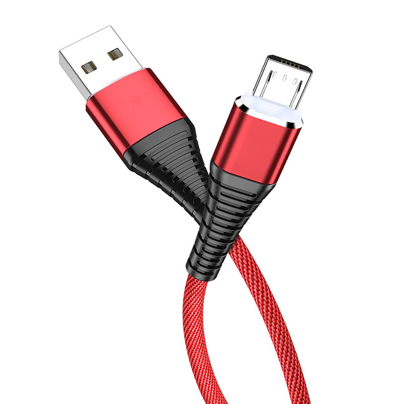 Het nylon vlechtte Laag USB Ladend Gegevenskabel 3Ft 2.4A voor Mp3 Mp4