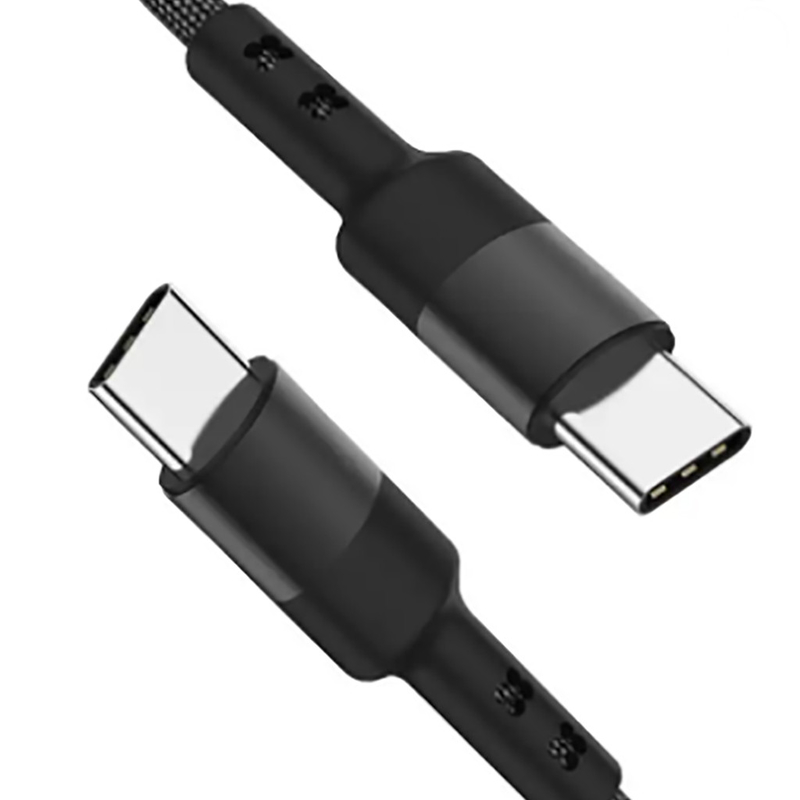 3Ft de Kabel Zwarte Kleur van Lengtenylon Gevlechte USB C voor Laptop Tablet