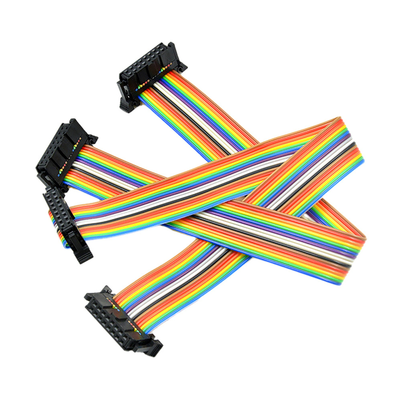 Aangepaste van de de Draadmaat AWG28# 2.54mm van IDC 16 Pin Flat Ribbon Cable With de Hoogteschakelaars
