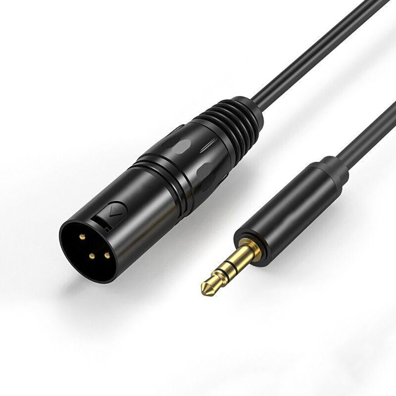 Aangepast 3,5 Mm Jack Coiled Cable 7 Speldxlr Mannetje aan Vrouwelijke 3 Pin Xlr For Video Audio