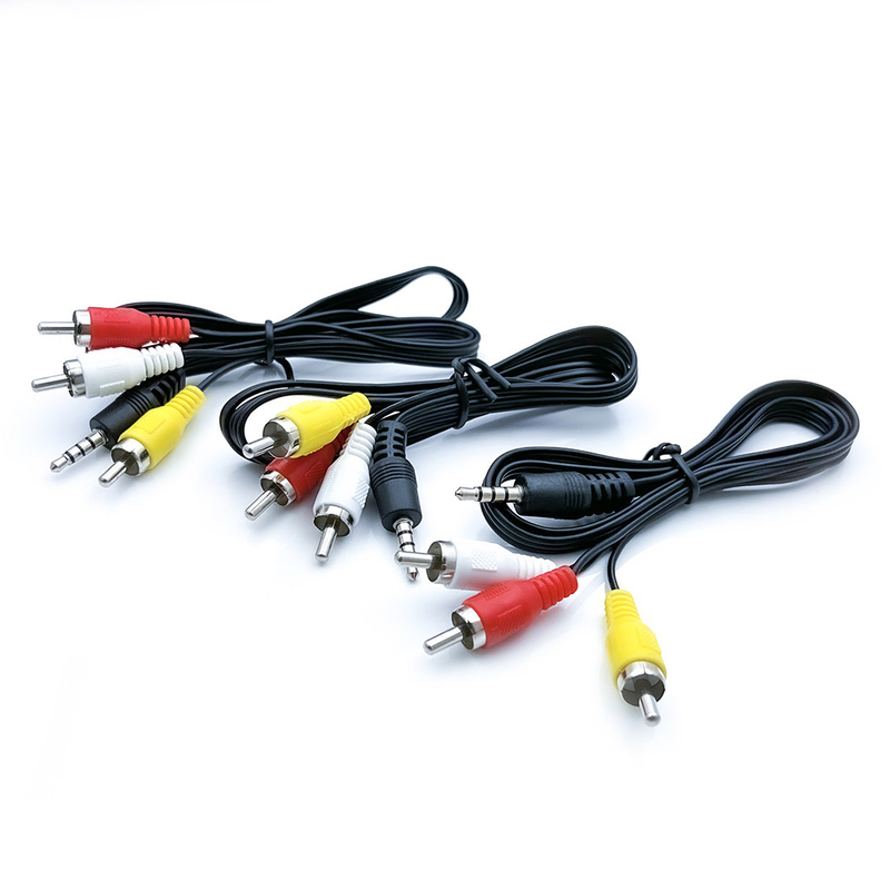 20m Video-audio Kabels 3 RCA aan 3 RCA met de Mannelijke Audioconvertor van de Stopadapter
