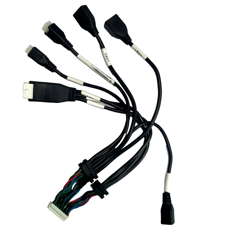 ATX-van de de Kabelassemblage JST PH2.0 van Huisvestingsovermolding de Draadgolfplaat het Huisvesten aan USB2.0-Wijfje