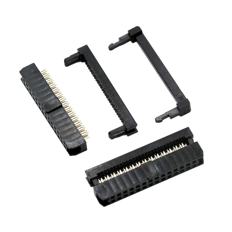 IDC Vrouwelijke 14 Pin Cable Connector Black Color 1.27mm 2.0mm Hoogte