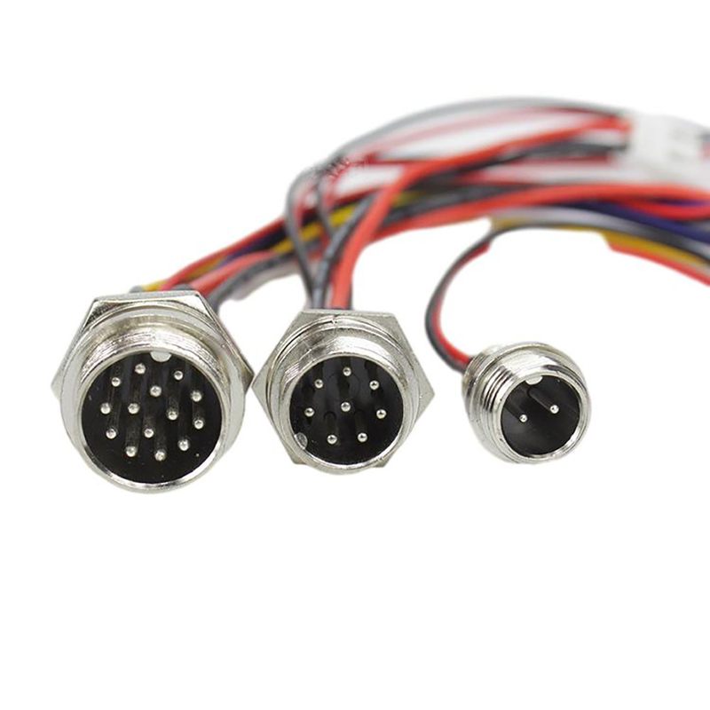 Connector M16 Waterdicht Kabel Assemblage Man en Vrouw Rechte Front Mount Wiring Harness